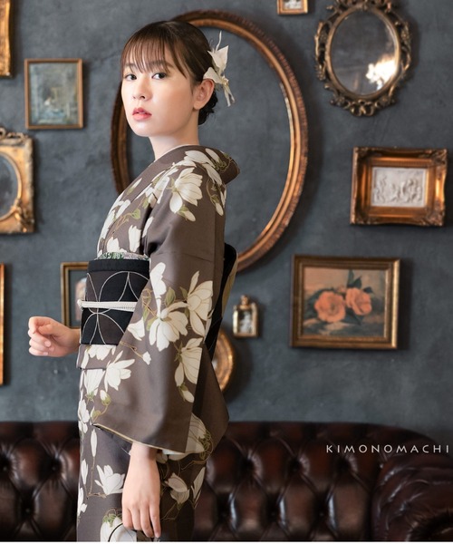 kimonomachi（キモノマチ）の「柄帯揚げ 洗える おびあげ カジュアル 日本製　アイボリー　ブラック×ホワイト　モスグリーン　ネイビー　ワインレッド（和装小物・レディース・ネイビー/ブラック×ホワイト/アイボリー/ワインレッド/モスグリーン・ONE SIZE）」の17枚目の写真