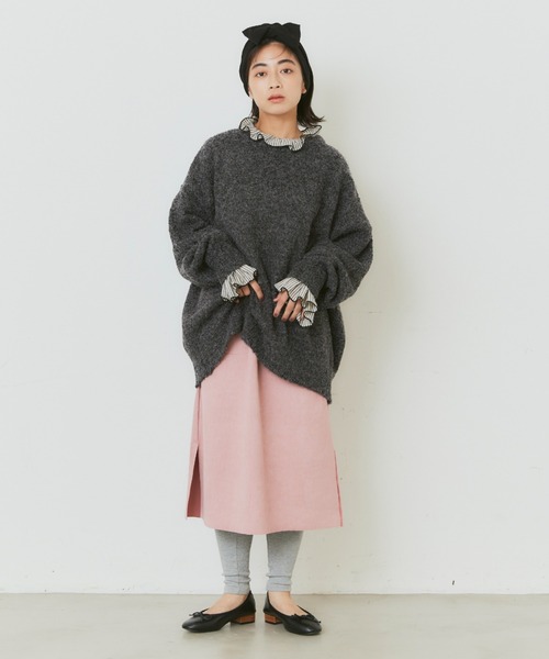 Libra Cue(リブラ キュー)の「リブニットターバン(ヘアバンド・レディース・ベージュ/ブラック・FREE)」の9枚目の写真