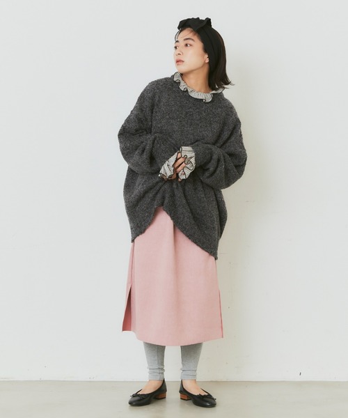 Libra Cue(リブラ キュー)の「リブニットターバン(ヘアバンド・レディース・ベージュ/ブラック・FREE)」の12枚目の写真
