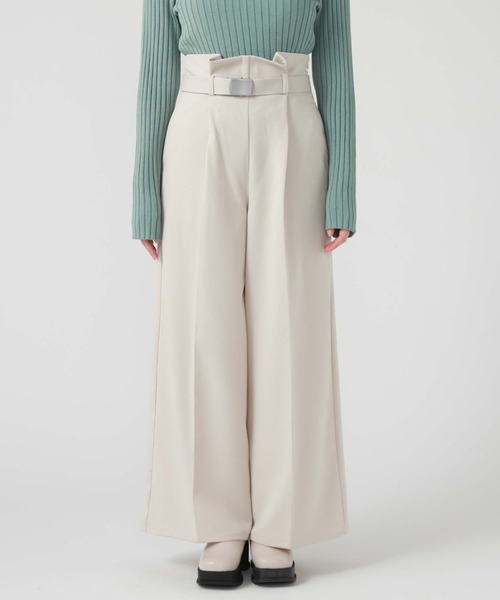 archives(アルシーヴ)の「ガチャベルト付きワイドパンツ(その他パンツ・レディース・ブラック/アイボリー/モカ・MEDIUM)」の12枚目の写真
