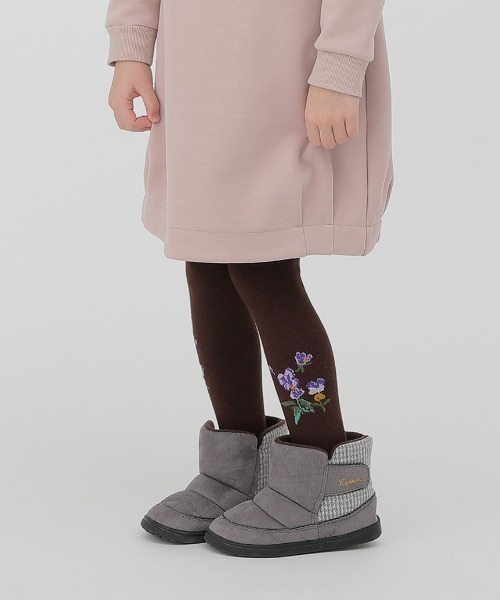 HAKKA KIDS（ハッカキッズ）の「ビオラ柄タイツ（タイツ/ストッキング・キッズ・ブラウン/ボルドー/ネイビー・S/M）」の4枚目の写真