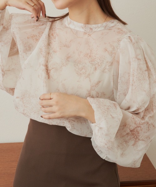 フラワーオーガンブラウス（シャツ/ブラウス）｜VANNIE U