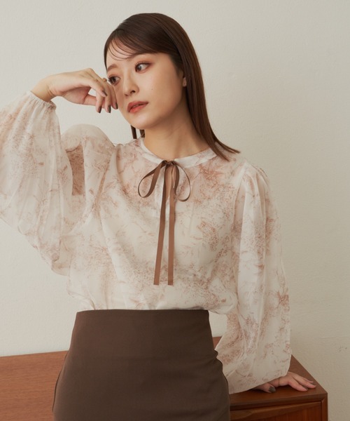値下げ！！☆UNIONINIユニオニーニ フラワーブラウス大人 フラワーオーガンブラウス（シャツ/ブラウス）｜VANNIE U