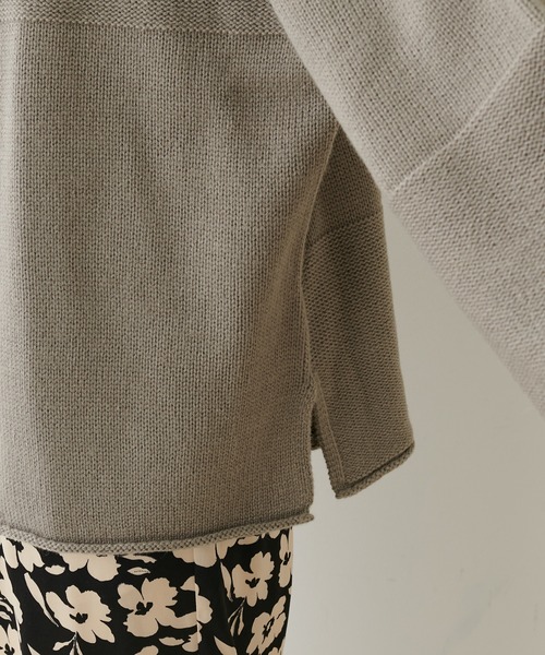 PUAL CE CIN(ピュアルセシン)の「【Du noir】パッチワーク風ハイネックニットプルオーバー(ニット/セーター・レディース・グレー/アイボリー/ブラック・FREE)」の15枚目の写真