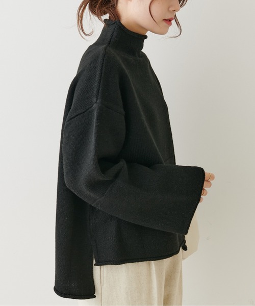 PUAL CE CIN(ピュアルセシン)の「【Du noir】パッチワーク風ハイネックニットプルオーバー(ニット/セーター・レディース・グレー/アイボリー/ブラック・FREE)」の20枚目の写真