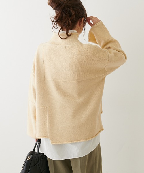 PUAL CE CIN(ピュアルセシン)の「【Du noir】パッチワーク風ハイネックニットプルオーバー(ニット/セーター・レディース・グレー/アイボリー/ブラック・FREE)」の11枚目の写真