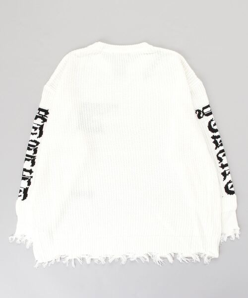 NOVESSEL(ノベセル)の「A'GEM/9 × .kom『NOVESSEL/ノベセル』ステッチデザインプルオーバーニット(ニット/セーター・レディース・ブラック/ホワイト・FREE)」の11枚目の写真