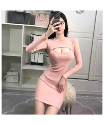 おしゃれスタ（オシャレスタ）の「セクシーキュート胸開きデザインワンピース（ワンピース）」