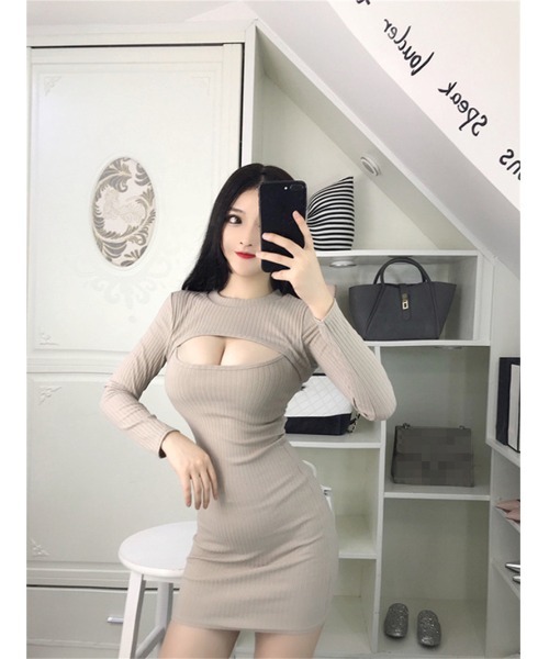 セール】セクシーキュート胸開きデザインワンピース（ワンピース