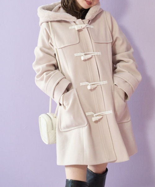 OLIVE des OLIVE（オリーブデオリーブ）の「Aラインダッフルコート（ダッフルコート・レディース・ブラウン/アイボリー・FREE）」の6枚目の写真