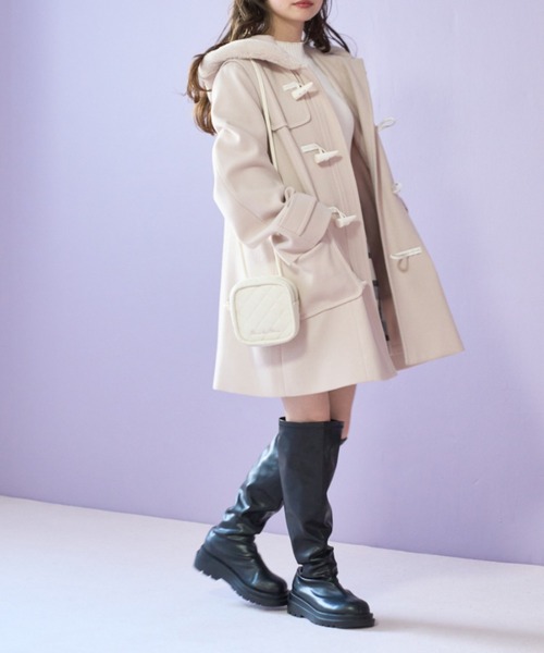 OLIVE des OLIVE（オリーブデオリーブ）の「Aラインダッフルコート（ダッフルコート・レディース・ブラウン/アイボリー・FREE）」の9枚目の写真