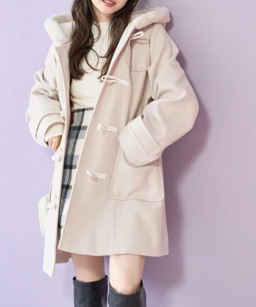 OLIVE des OLIVE（オリーブデオリーブ）の「Aラインダッフルコート（ダッフルコート・レディース・ブラウン/アイボリー・FREE）」の10枚目の写真