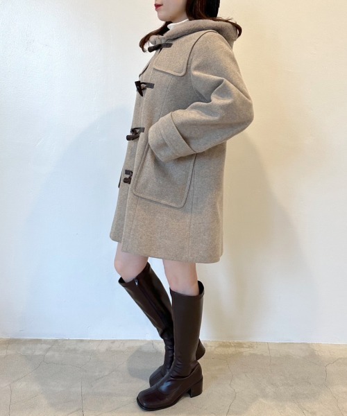 OLIVE des OLIVE（オリーブデオリーブ）の「Aラインダッフルコート（ダッフルコート・レディース・ブラウン/アイボリー・FREE）」の12枚目の写真