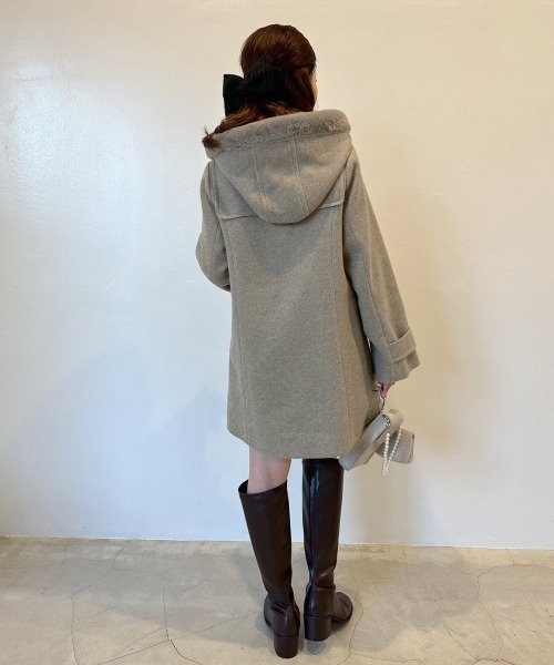 OLIVE des OLIVE（オリーブデオリーブ）の「Aラインダッフルコート（ダッフルコート・レディース・ブラウン/アイボリー・FREE）」の13枚目の写真