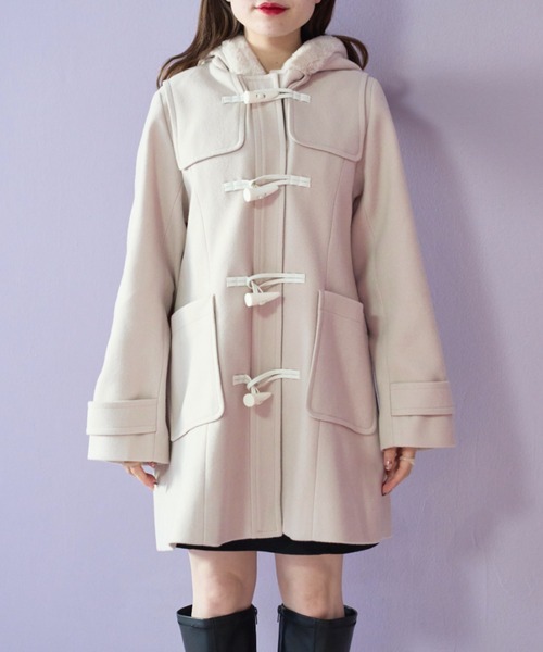 OLIVE des OLIVE（オリーブデオリーブ）の「Aラインダッフルコート（ダッフルコート・レディース・ブラウン/アイボリー・FREE）」の18枚目の写真