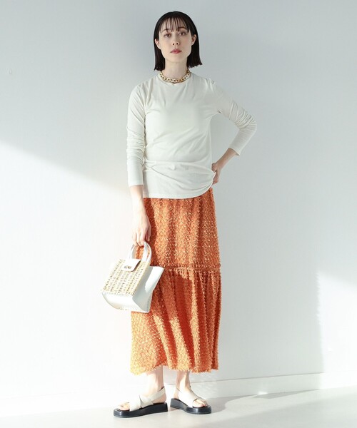 Ray BEAMS（レイビームス）の「Ray BEAMS High Basic / ロングスリーブ Tシャツ（Tシャツ/カットソー・レディース・ブラック/オフホワイト・ONE SIZE）」の3枚目の写真