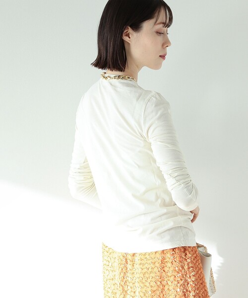 Ray BEAMS（レイビームス）の「Ray BEAMS High Basic / ロングスリーブ Tシャツ（Tシャツ/カットソー・レディース・ブラック/オフホワイト・ONE SIZE）」の8枚目の写真