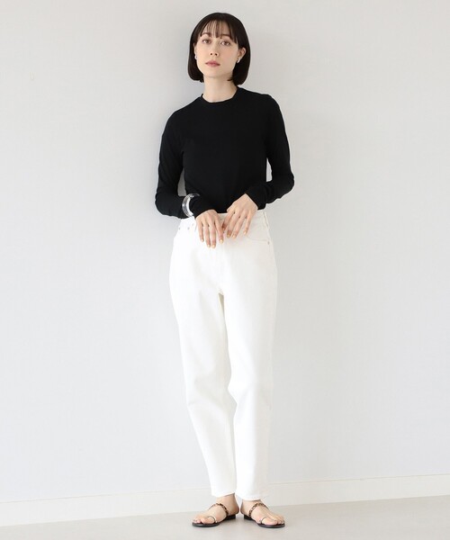 Ray BEAMS（レイビームス）の「Ray BEAMS High Basic / ロングスリーブ Tシャツ（Tシャツ/カットソー・レディース・ブラック/オフホワイト・ONE SIZE）」の5枚目の写真