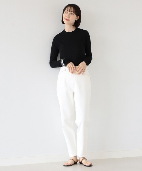 Ray BEAMS（レイビームス）の「Ray BEAMS High Basic / ロングスリーブ Tシャツ（Tシャツ/カットソー・レディース・ブラック/オフホワイト・ONE SIZE）」の4枚目の写真