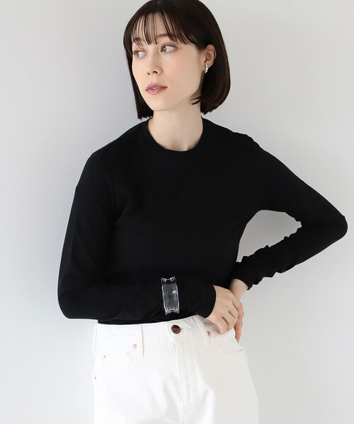 Ray BEAMS（レイビームス）の「Ray BEAMS High Basic / ロングスリーブ Tシャツ（Tシャツ/カットソー・レディース・ブラック/オフホワイト・ONE SIZE）」の21枚目の写真