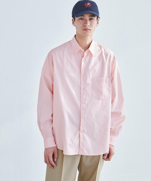 green label relaxing（グリーンレーベルリラクシング）の「カラーブロード ジャストルーズ レギュラーカラー シャツ（シャツ/ブラウス・メンズ・ライトピンク/ライトブルー/ライトグレー・XL/L/S/M）」の3枚目の写真