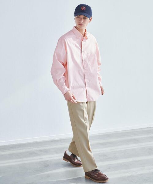 green label relaxing（グリーンレーベルリラクシング）の「カラーブロード ジャストルーズ レギュラーカラー シャツ（シャツ/ブラウス・メンズ・ライトピンク/ライトブルー/ライトグレー・XL/L/S/M）」の5枚目の写真