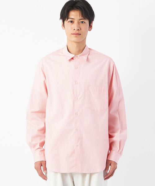 green label relaxing（グリーンレーベルリラクシング）の「カラーブロード ジャストルーズ レギュラーカラー シャツ（シャツ/ブラウス・メンズ・ライトピンク/ライトブルー/ライトグレー・XL/L/S/M）」の7枚目の写真
