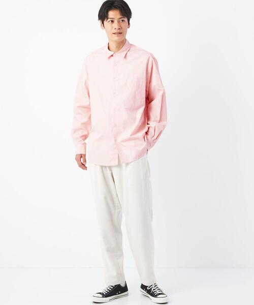 green label relaxing（グリーンレーベルリラクシング）の「カラーブロード ジャストルーズ レギュラーカラー シャツ（シャツ/ブラウス・メンズ・ライトピンク/ライトブルー/ライトグレー・XL/L/S/M）」の10枚目の写真