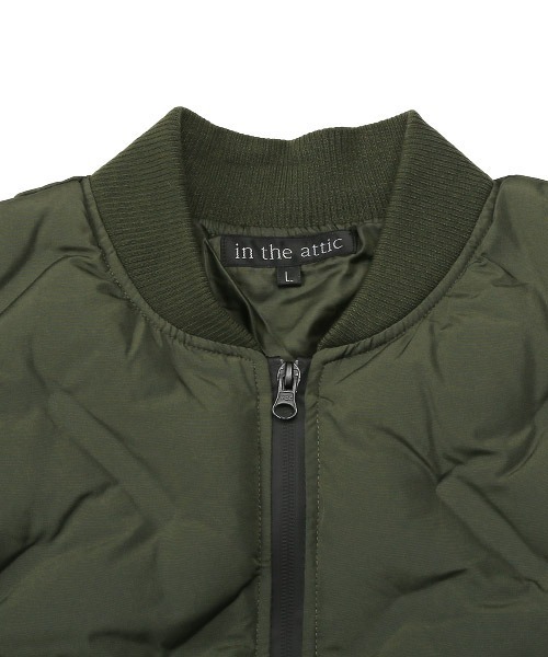 LUXSTYLE（ラグスタイル）の「中綿シームレスMA-1ブルゾン（MA-1・メンズ・ホワイト/カーキ/ブラック・M/L/XL）」の15枚目の写真