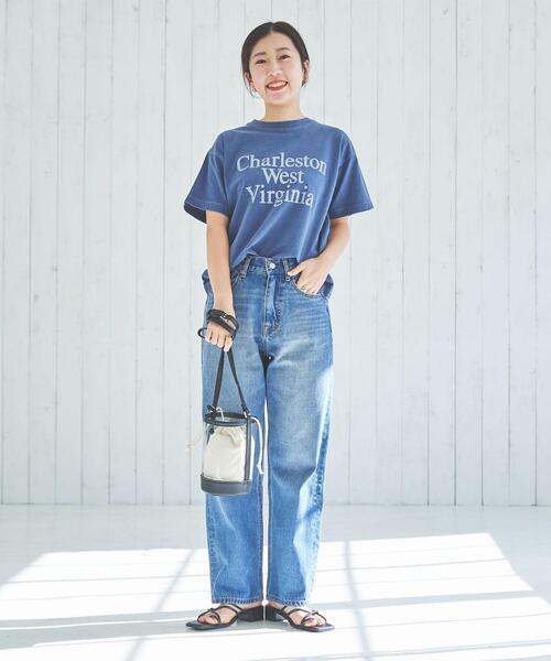 coen(コーエン)の「ストレートデニムパンツ(デニムパンツ・レディース・ネイビー/コバルトブルー/ナチュラル/ホワイト・S/M/L)」の6枚目の写真