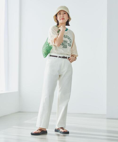 coen(コーエン)の「ストレートデニムパンツ(デニムパンツ・レディース・ネイビー/コバルトブルー/ナチュラル/ホワイト・S/M/L)」の16枚目の写真