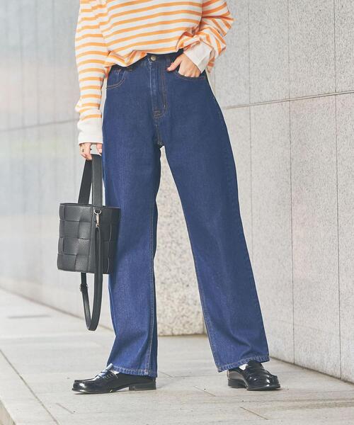 coen(コーエン)の「ストレートデニムパンツ(デニムパンツ・レディース・ネイビー/コバルトブルー/ナチュラル/ホワイト・S/M/L)」の18枚目の写真