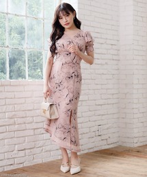 Layered　flowerマーメイドワンピース