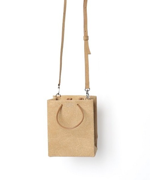 UNKNOWN PRODUCTS（アンノウンプロダクツ）の「【UNKNOWN PRODUCTS】Leather Paper Bag Mini - 乱痴気exclusive（ショルダーバッグ・メンズ・ブラウン・FREE）」の8枚目の写真