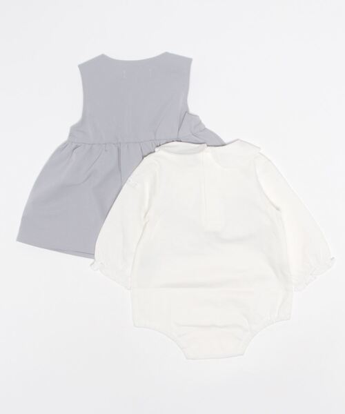 SLAP SLIP BABY（スラップスリップベビー）の「SLAPSLIPBABY/ジャンパースカート+襟付ボディミニセットベビー(70~80cm)（ワンピース・キッズ・ピンク/グレー・80/70）」の8枚目の写真