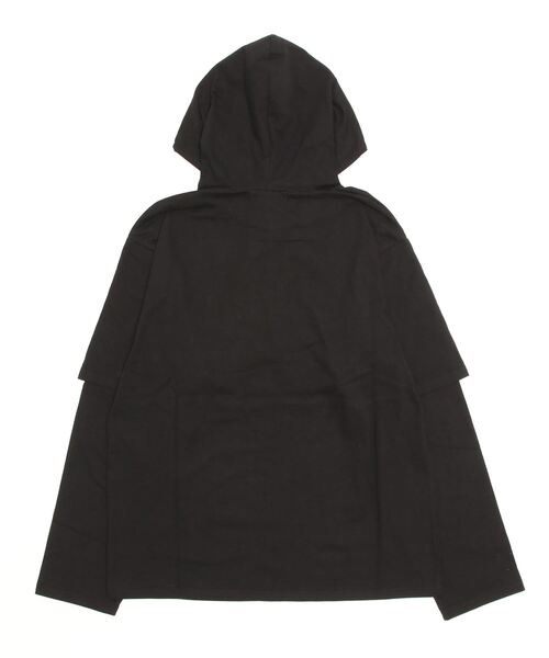 Figments（フィグメンツ）の「フェイクレイヤードフードロンＴ（Tシャツ/カットソー・レディース・ブルー/杢グレー/ブラック・SMALL/MEDIUM）」の6枚目の写真