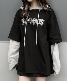 Figments | フェイクレイヤードフードロンT(Tシャツ/カットソー)