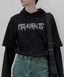 Figments | フェイクレイヤードフードロンＴ(Tシャツ/カットソー)