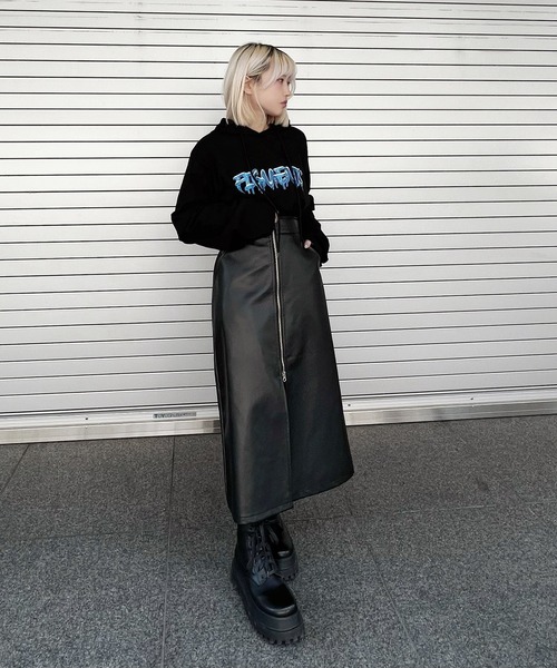 Figments（フィグメンツ）の「フェイクレイヤードフードロンＴ（Tシャツ/カットソー・レディース・ブルー/杢グレー/ブラック・SMALL/MEDIUM）」の5枚目の写真