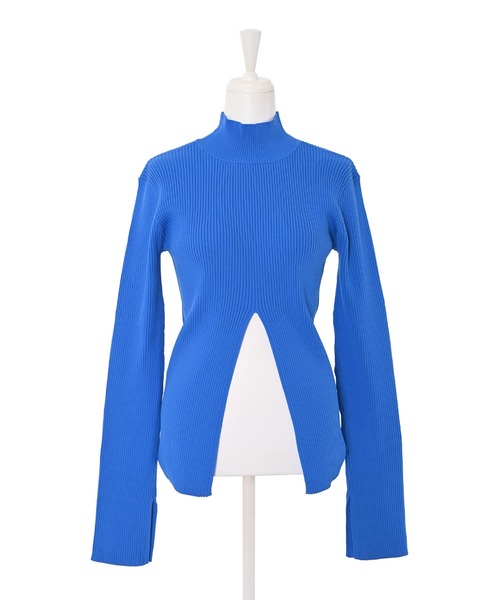 Narcissus（ナルシス）の「【SINN】Narcissusオリジナル  スリットリブトップス（ニット/セーター・レディース・ホワイト/ブラック/ブルー/イエロー・FREE）」の22枚目の写真