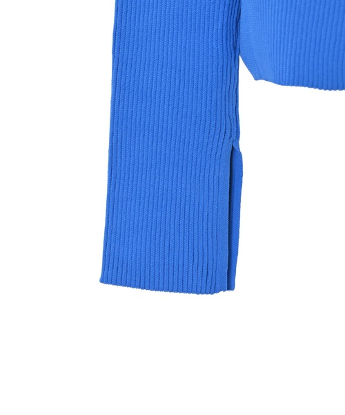 Narcissus（ナルシス）の「【SINN】Narcissusオリジナル  スリットリブトップス（ニット/セーター・レディース・ホワイト/ブラック/ブルー/イエロー・FREE）」の9枚目の写真