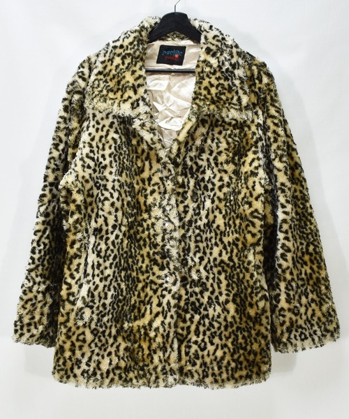 【ヴィンテージ古着】pacific rose レオパード柄 フェイクファーコート