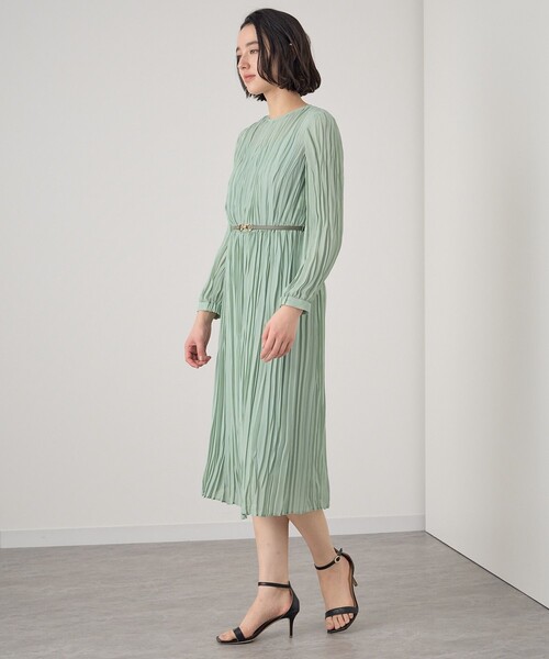 セール】ランダムプリーツベルト付き ワンピース（ワンピース）｜ANAYI