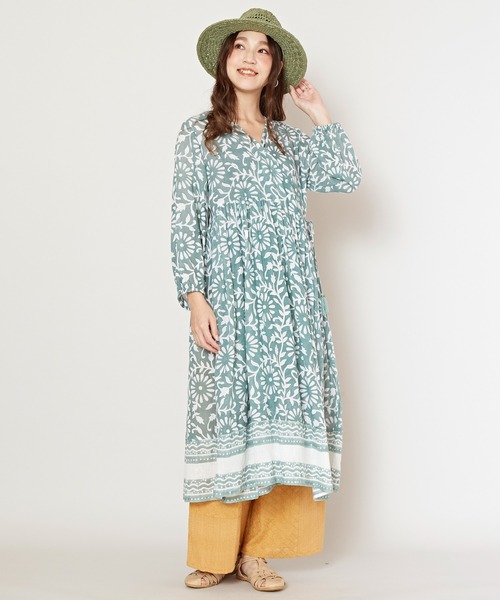 チャイハネ(チャイハネ)の「【チャイハネ】ブロリカシュクールカーディガン ワンピース 2WAY(カーディガン/ボレロ・レディース・ホワイト/レッド/ブルー/グレー・FREE)」の7枚目の写真