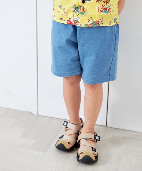 MAKE YOUR DAY（メイクユアデイ）の「カットソーサルエル5分丈パンツ■80～140cm（その他パンツ・キッズ・ミント/ブルー/ピンク/ベージュ・100/120/130/140/110/90/80）」の3枚目の写真