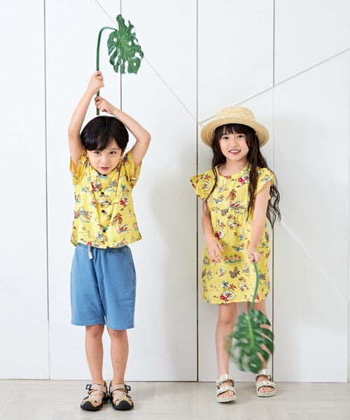 MAKE YOUR DAY（メイクユアデイ）の「カットソーサルエル5分丈パンツ■80～140cm（その他パンツ・キッズ・ミント/ブルー/ピンク/ベージュ・100/120/130/140/110/90/80）」の8枚目の写真