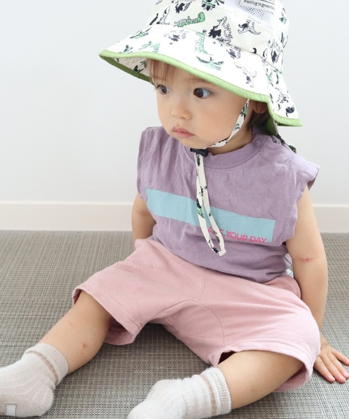 MAKE YOUR DAY（メイクユアデイ）の「カットソーサルエル5分丈パンツ■80～140cm（その他パンツ・キッズ・ミント/ブルー/ピンク/ベージュ・100/120/130/140/110/90/80）」の18枚目の写真