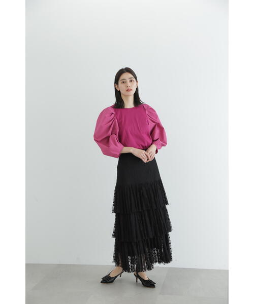 美品 JILLSTUART ジルスチュアート JILL STUART 七分袖 パフスリーブ 