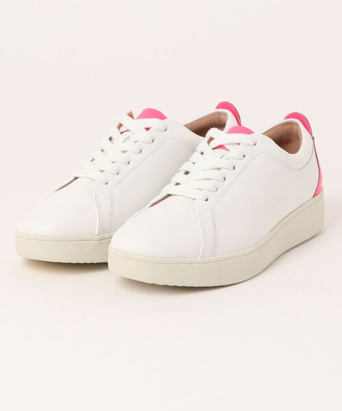 fitflop(フィットフロップ)の「【fitflop】フィットフロップ RALLY NEON-POP LEATHER SNEAKERS(スニーカー・レディース・ホワイト×ピンク/ホワイト/ホワイト×イエロー・US6/US7.5/US6.5/US7/US8/US5.5/US5)」の4枚目の写真