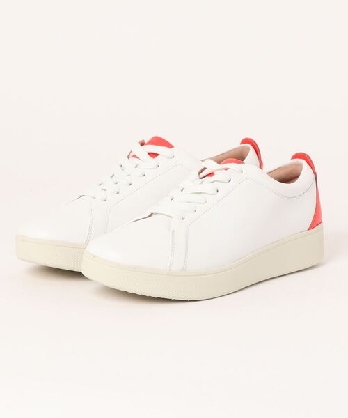 fitflop(フィットフロップ)の「【fitflop】フィットフロップ RALLY NEON-POP LEATHER SNEAKERS(スニーカー・レディース・ホワイト×ピンク/ホワイト/ホワイト×イエロー・US6/US7.5/US6.5/US7/US8/US5.5/US5)」の5枚目の写真